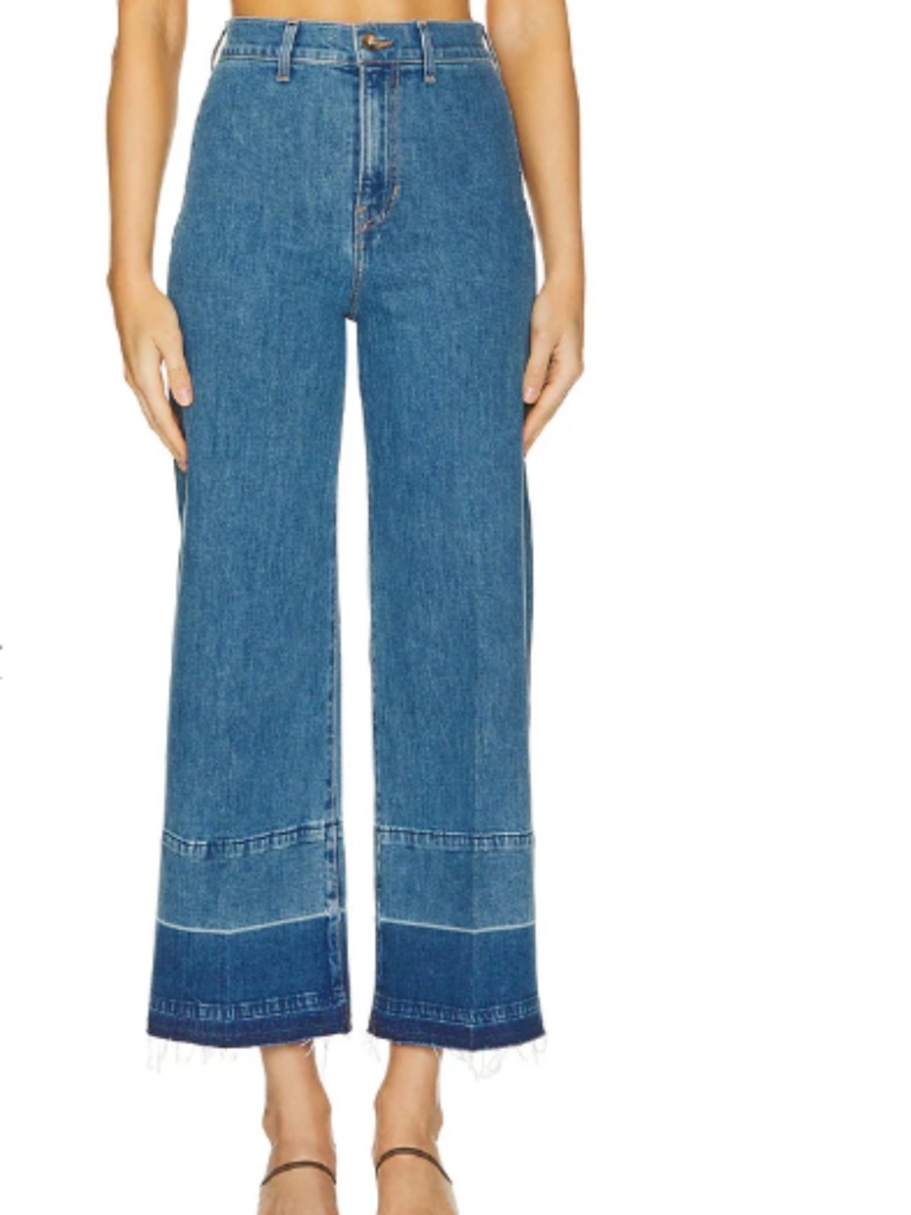 Veronica Beard Grant Wide Leg Crop in Globetrotter